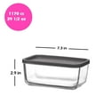 thumbnail image 3 of LAV Cube Glass Food Container Set with Lids, 3 Pcs, 13.75 Oz, 39.5 Oz (405 cc, 1170 cc), 3 of 4
