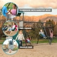 thumbnail image 3 of Lifetime Kid's Adventure Clubhouse Swing Set with Slide, Belt Swings and Trapeze Bar (91135), 3 of 13