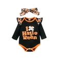 thumbnail image 3 of Baby Halloween Outfit Long Sleeves Romper + Flare Trousers + Headband, 3 of 10