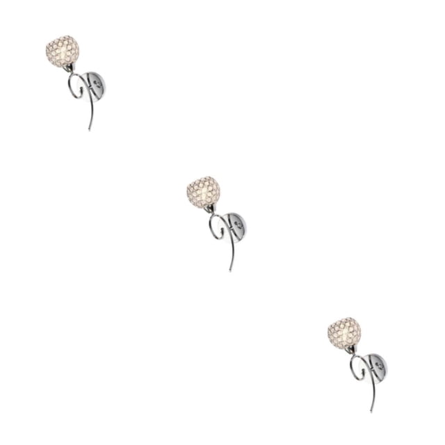 Lámpara de pared de cristal Bewildely para mesita de noche Pasillo E27 Decoración Plata Tipo 2