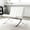 White, variant on CRO Decor Mid Century Leather Black Recliner Chair with Stainless Steel Frame