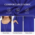 thumbnail image 5 of Asklazy Women's Long Sleeve Loose Plain Maxi Dresses Casual Long Dresses with Pockets,Mother's Day,Long Sleeve Royal Blue,XL, 5 of 9