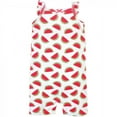 thumbnail image 4 of Hudson Baby Infant Girl Cotton Rompers 3pk, Watermelon, 0-3 Months, 4 of 4