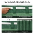thumbnail image 6 of Half Price Drapes  Key Green Faux Linen Extra Wide Room Darkening Curtain (1 Panel), 100W X 108L, 6 of 9