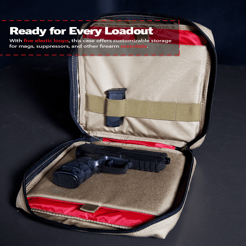 DDT Viper Padded Double Pistol Case, Color Tan