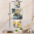thumbnail image 3 of Designart "Tropical Ginkgo Artwork III" Palms & Palm Trees Multipanel Clock For Living Room Décor - Large Traditional Wall Clock - Oversized Yellow Wall Clock - Set Of 3, 3 of 6