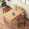 thumbnail image 6 of HOMCOM Dining Chairs, Set of 2 Rubber Wood Kitchen Chairs with Open Back, Farmhouse Dining Room Chairs, Black, 6 of 9