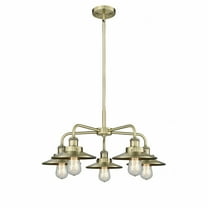 Innovations Lighting Ballston Urban - 5 Light 26" Stem Hung Chandelier Antique Brass