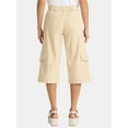 thumbnail image 3 of Madden NYC Women's Cargo Slouchy Capri Jeans, Sizes XXS-XXL, 3 of 5