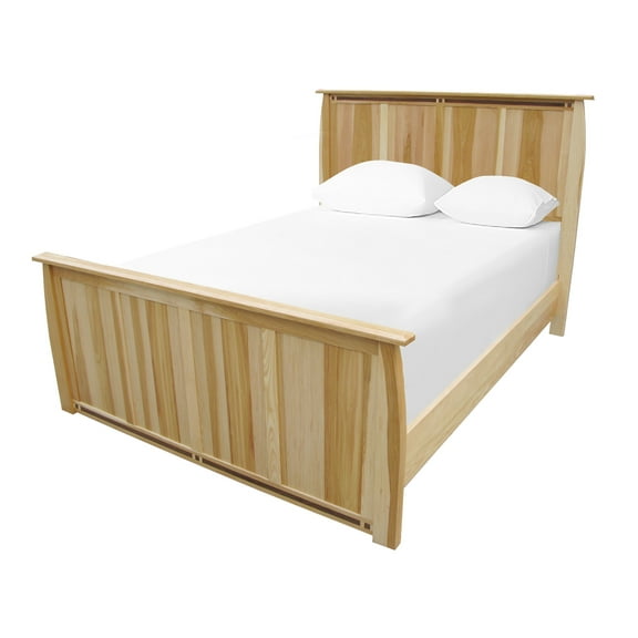 Bowery Hill Solid Wood Queen Panel Bed in Natural