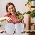 thumbnail image 6 of FOUKUS 6 inch Plastic Plant Pots: 5 Pack Indoor Planters with Drainage and Tray Outdoor Flower Pots, White, 6 of 6