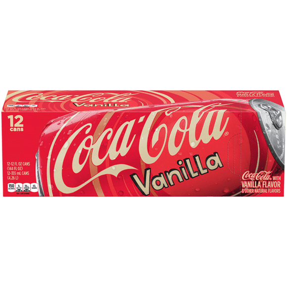 Coca Cola Soda Vanille, 12 Fl Oz, 12 Canettes