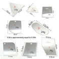 thumbnail image 1 of VONKY Stainless Steel Cake Scraper Cream Icing Smoothers Edge Cakes Decorating Sugar Craft Baking Accessory Household Tools Silver,Type 5 15*9.8cm, 1 of 8