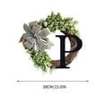 thumbnail image 2 of 26 Letters Decorative Wreath Door Hanging Home Decor Letters With Knot Pendant Rattan Ring Wall Decoration Window Decoration Pendant, 2 of 4