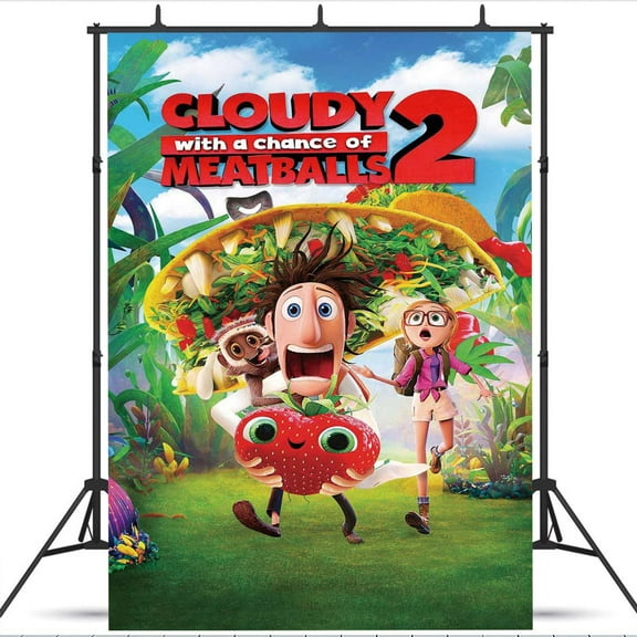 Cloudy with a Chance of Meatballs school Taspestry Poster Banner Backdrop Background Wall Decor Party Supplies Movie Fans