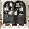 thumbnail image 4 of MAYEERTY Arched Storage Cabinet with Beech Wood Door, 5-Tier Arched Kitchen Pantry with Storage for Dining Room, Living Room, Kitchen, Office, 4 of 7