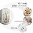 thumbnail image 5 of Small Stall Shower Curtain 36x78 Inch Narrow Half Size Easter Bunny Bath Curtains Bathroom Decor Boho Floral Colored Eggs Spring Flower Waterproof Fabric Shower Curtain Set with Hooks 36 Inch, 5 of 6