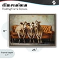 thumbnail image 4 of Stupell Industries Art Deco Cows Just Chillin' Brown Floating Frame Canvas Art, 25 x 17, by Tina LeCour, 4 of 8