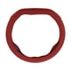thumbnail image 1 of Funda de volante única para automóvil, duradera, forma D, de cuero, 1 pieza, color rojo vino, 1 of 6