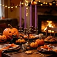 thumbnail image 5 of Spiral Taper Candles for Halloween and Holiday Home Decoration, Dripless Twisted Candlesticks for Dinner Party Purple, 5 of 6