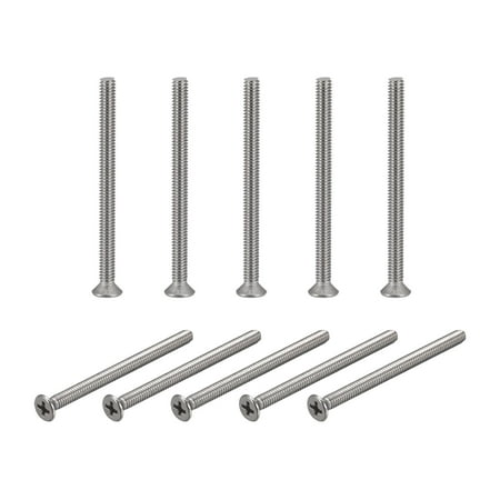 

8#-32x2-1/4 Flat Head Machine Screws Phillips 304 Stainless Steel Polishing 25 Pack
