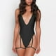 thumbnail image 1 of Acyse Womens Bikinis for Summer Clearance Juniors Cute Temperament Solid Color V-neck Leg Suit Swimsuit With Suspender, 1 of 4