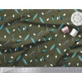 thumbnail image 2 of Soimoi Green Rayon Fabric Dot & Feather Print Fabric by Yard 42 Inch Wide, 2 of 3