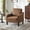 Rustic Bronzing Cloth, variant on Matladin Chenille Fabric Accent Chair with Scooped Arms, Mid Century Modern Upholstered Armchair, Single Sofa for Living Room, Apartment, Office