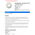 thumbnail image 2 of Rear Brake Rotor - Compatible with 2018 - 2023 Honda Accord 2019 2020 2021 2022, 2 of 2