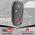 thumbnail image 5 of KeylessOption replacement fob for 2001 - 2006 Acura MDX (72147-S3V-A02) 3-button remote fob with panic button, 5 of 5