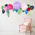 thumbnail image 2 of Decoración de arte de pared de flores, flor de múltiples capas para interior, exterior, hogar, dormitorio, sala de estar, oficina, jardín Xemadio LRWJ343-9, 2 of 6