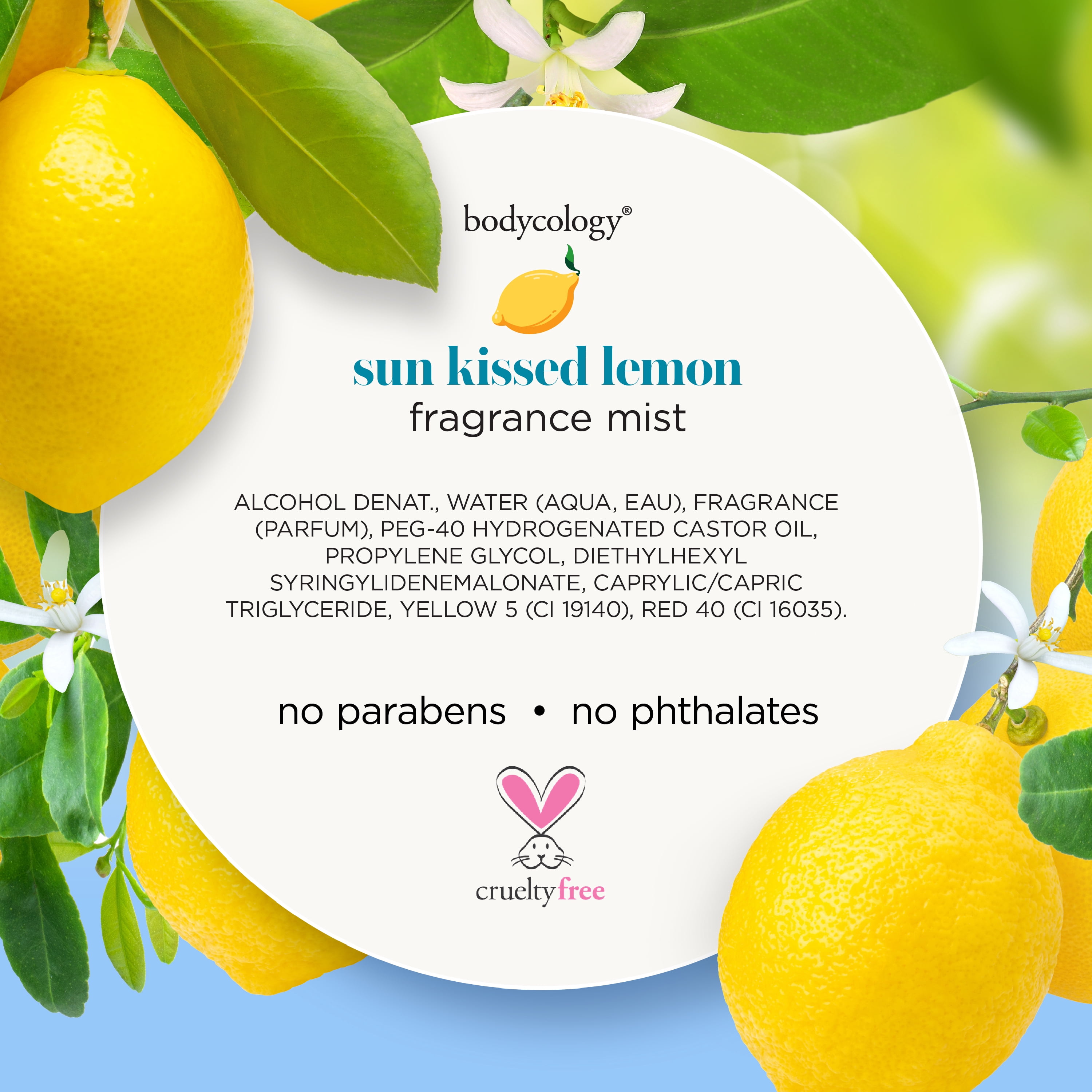 Bodycology Fragrance Body Mist, Sun Kissed Lemons, 8 fl oz
