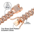 thumbnail image 4 of 14mm Cuban Link Bracelet For Men Women Silver/Gold/Rose Gold Bracelets Iced Out Miami Cuban Bracelet Hip Hop Jewelry Gift, 4 of 10