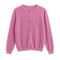 thumbnail image 5 of Pretxorve Kids Girls Boys Jacket Solid Knit Crew Neck Long Sleeve Cardigan Casual Outerwear Sizes 1-15Y, 5 of 5
