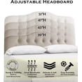 thumbnail image 5 of Adjustable Heigh Headboard with Linen Upholstery and Button Tufting for Bedroom,Twin,Natural Linen, 5 of 12