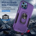 thumbnail image 3 of [PST] iPhone 14 Pro Max Ring Case, Dual Layers Heavy Duty Magnetic Hard Kickstand Case with Ring Stand, 3 of 4