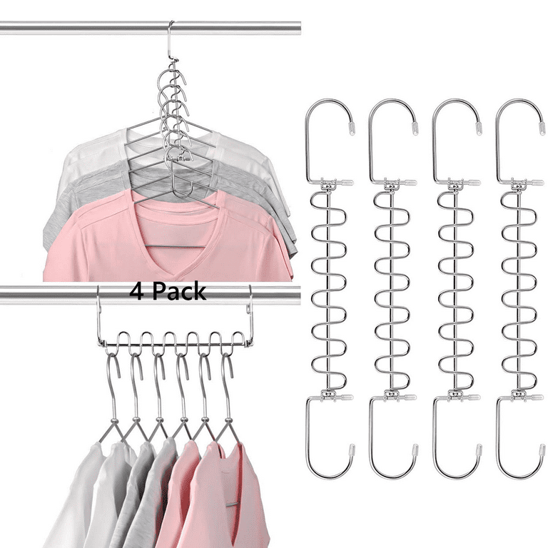 6pcs Space-saving Magic Clothes Hangers For Wardrobe Organizer, Strong  Plastic Hangers For Heavy Clothes