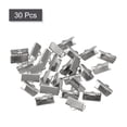 thumbnail image 3 of 30Pack Ribbon End Crimp Clamps, 13mm Smooth Stainless Steel Pinch Cord End Clasps, Silver Tone, 3 of 6