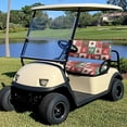 thumbnail image 4 of Pzuqiu Christmas Patchwork 2-Piece Golf Cart Seat Covers | Breathable Washable Protective Set for Most 2-Seater Golf Carts, 4 of 10