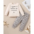 thumbnail image 2 of CARETOO Toddler Girl Clothes 2pcs Fall Winter Outfits Little Girls Sweatshirts+ Pants Set Baby Sweatsuit Clothing 1-6 Years, 2 of 13