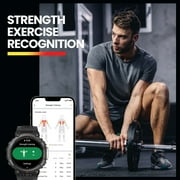 Amazfit T-Rex 2 Smart Watch: Dual-Band & 5 Satellite Positioning - 24-Day Battery Life - Ultra-Low Temperature Operation - Rugged Outdoor GPS Military Smartwatch - Real-time Navigation, Black