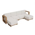 thumbnail image 2 of Lazysunset 6-Piece Outdoor Wicker Patio Conversation Set, U-Shade Luxurious outdoor furniture Sofa, 2 of 10