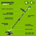 thumbnail image 5 of Greenworks PowerAll 24V 12" String Trimmer and 270CFM Handheld Blower Combo Kit, with (1) 3.0 Ah USB-C Batteries, 30W Charger, CKS122A3, 5 of 19