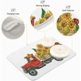 thumbnail image 4 of Dish Drying Mat, Sunflower Vintage Red Truck Microfiber Kitchen Dish Pads Super Absorbent Dish Drainer Mat Fast Drying Heat-resistant Drying Mat for Kitchen Counter, 16"x18", 4 of 7
