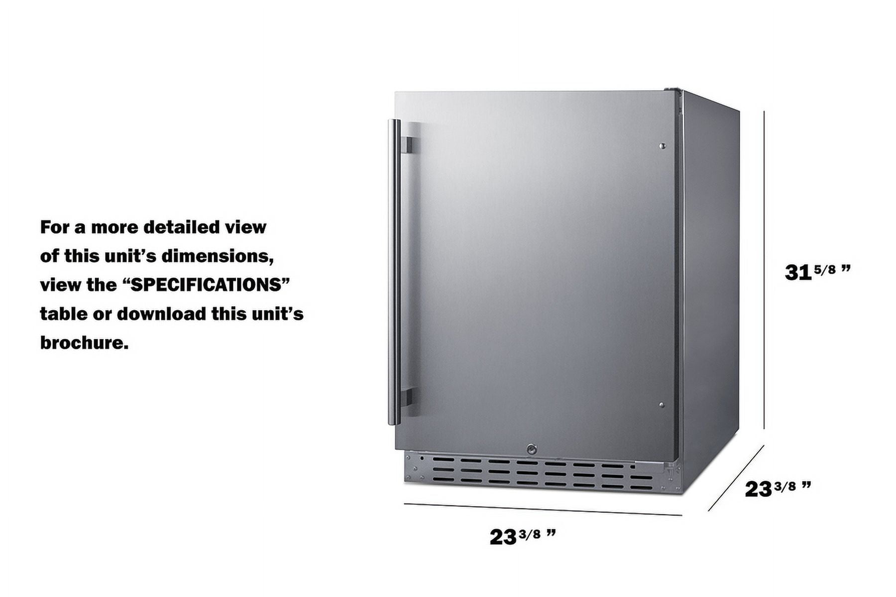 24" Built-In Outdoor Refrigerator, ADA Compliant