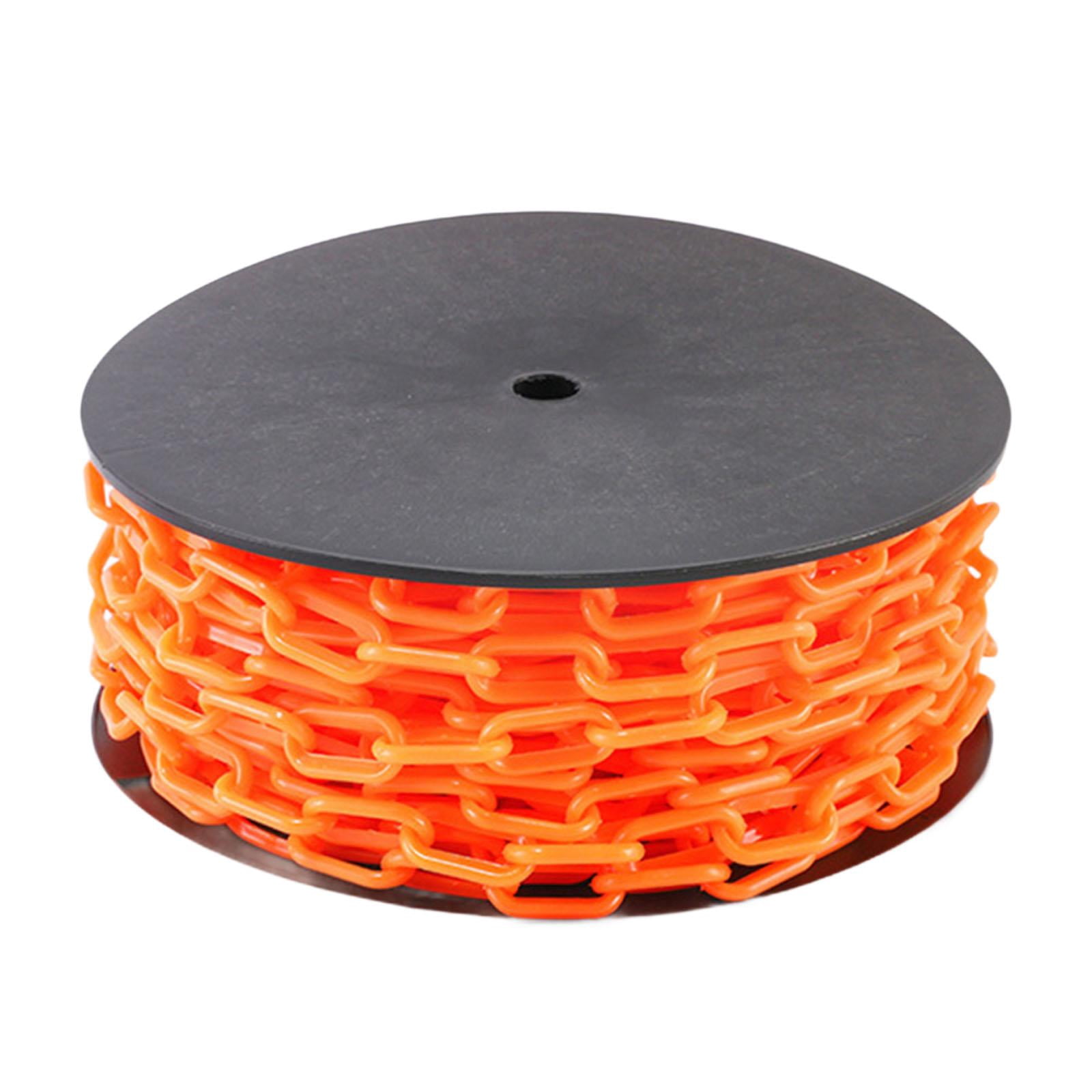figatia Plastic Chain Links Decoration Caution Sign Lightweight Barrier Chain for Orange