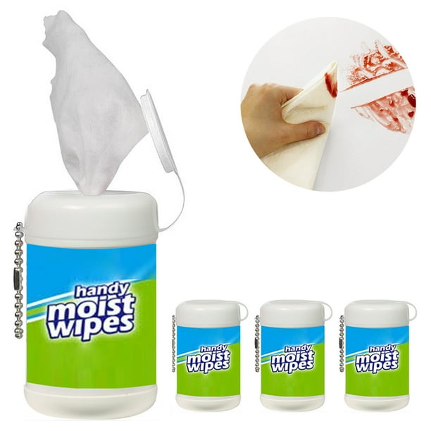 4 Packs Antibacterial Wet Wipes 20 Count Travel Size Sanitizing Wipes