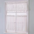 thumbnail image 3 of Feledorashia Indoor White Floral Vintage Semi-Sheer Lace Voile Kitchen Window Valance Curtains, 51’’x16’’,White, 3 of 7