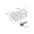 thumbnail image 2 of Unique Bargains 5.3mm Nylon R Type Cable Clip Wire Clamp with Screws White 50 Pcs, 2 of 5