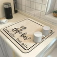 thumbnail image 2 of Coffee Bar Mat Rubber Dish Drying Mat for Kitchen Counter Coffee Mat for Home Bar Gift Kitchen Mat Coffee Bar Accessories Decorative Coffee Shop Chocolate Dish Drying Pad 16"X 18", 2 of 6
